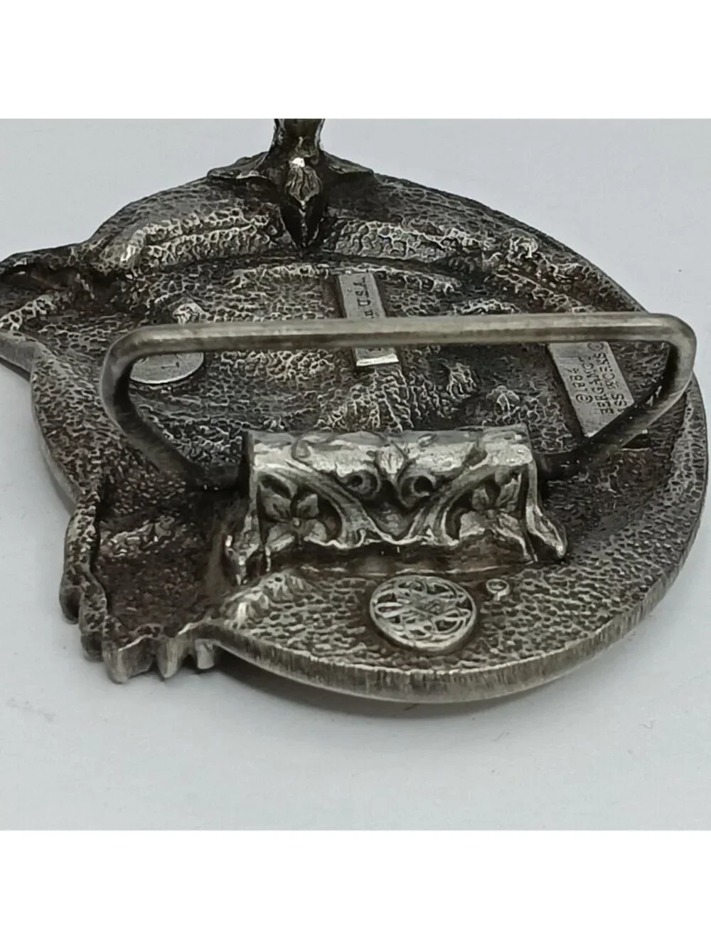 Vintage 1984 Bergamot Army Reserve Pewter 3D Eagle Belt Buckle 1984 Made in USA